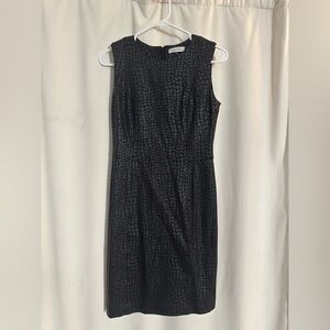 Calvin Klein Black Textured Dress
